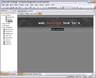 Open website in FrontPage