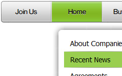 Drop Down Menu Templates Android Green