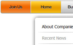 Hover Menu Android Orange Template