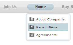 CSS Web Menu Blue Style
