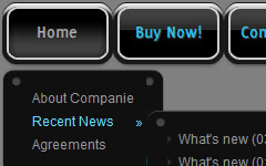 Button In Html Dark Glossy Toolbar