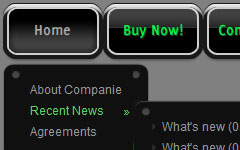 Flash Button Dark Glossy Toolbar