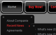 Dark Glossy Down Menue Black Red
