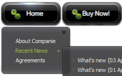 Dark Glossy Flash Menu Black