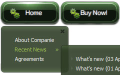 Dark Glossy Nav Bar Green