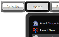 Dark Glossy Grey Menu Pull Down