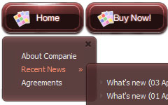 Dark Glossy Dropdown Menue Red