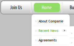 Dynamic Dropdown Menu Dark Green