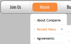 Image Dropdown Menu Dark Grey Orange