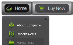 Flat Glossy Slide Menu Grey
