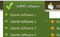 Green Drop Down Menu Bar