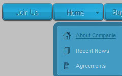 Light Glossy Button For Html Clear Blue