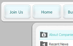 Menu Script Light Glossy White Aqua Sample