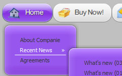 Light Glossy White Violet Webmenu