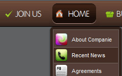 Script Drop Down Menu Orange