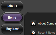 Horizontal Drop Menu PalmPre Liliac
