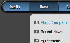 Multi Level Drop Down Menu PalmPre 2