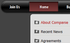 Drop Down Menu with CSS PalmPre 2 Red