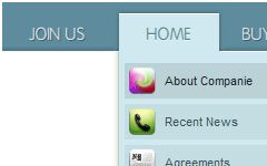 Menu For Web Stick Blue