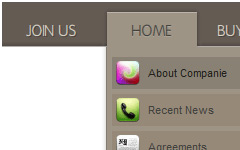 Web Menu Bar Stick Dark Brown