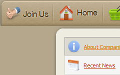 Net Web Menu Brown