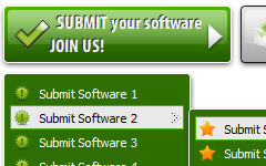 Light Green Menu Website Buttons