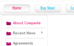 Dropdown Menu Code Rose with Blue
