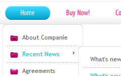 Css Horizontal Dropdown Menu Blue